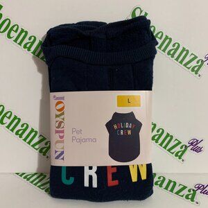 Joyspun Pet Pajama Christmas PJs Dog Holiday Crew Size Large L 30 - 55 pounds